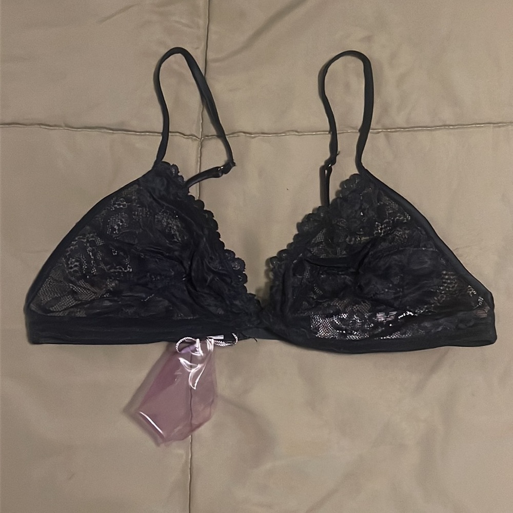 {NWOT} SAVAGE x FENTY Floral Lace Triangle Bralette - Picture 7 of 13
